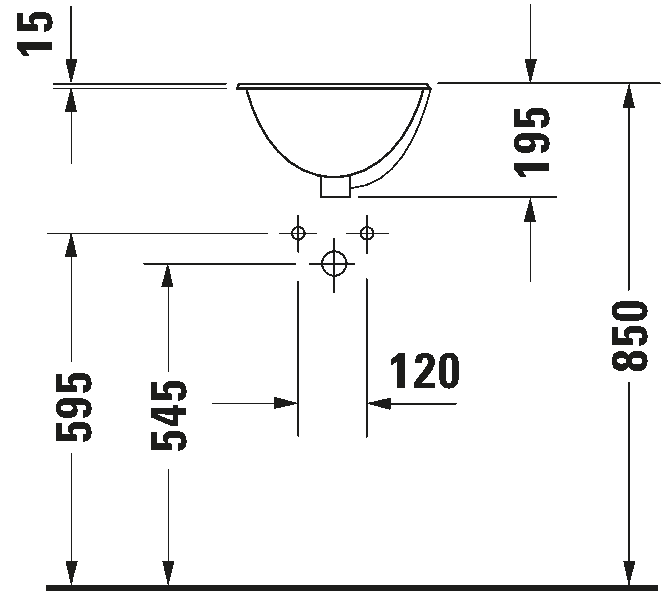 Built-in basin Bali, 047334