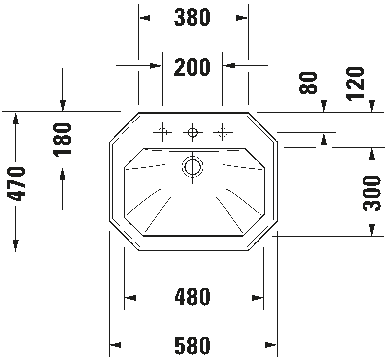 Built-in basin, 047658