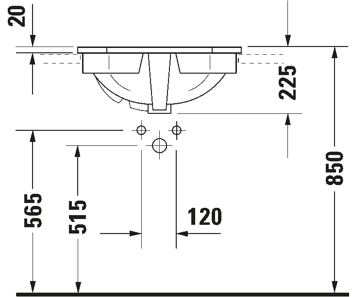 Built-in basin, 047658