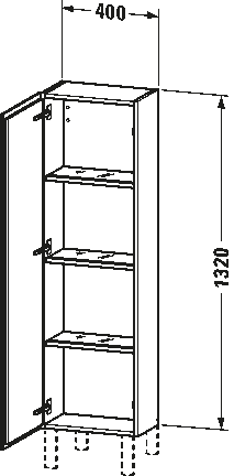 Semi-tall cabinet, LC1168 L/R