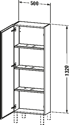 Semi-tall cabinet, LC1169 L/R