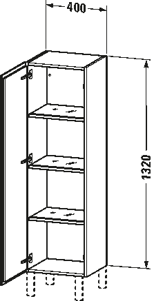 Semi-tall cabinet, LC1178 L/R