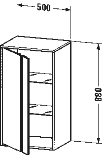 Semi-tall cabinet, KT1266 L/R