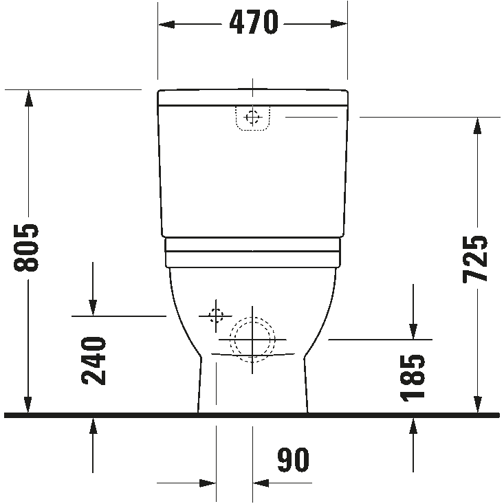 Toilet close-coupled Big Toilet, 210409