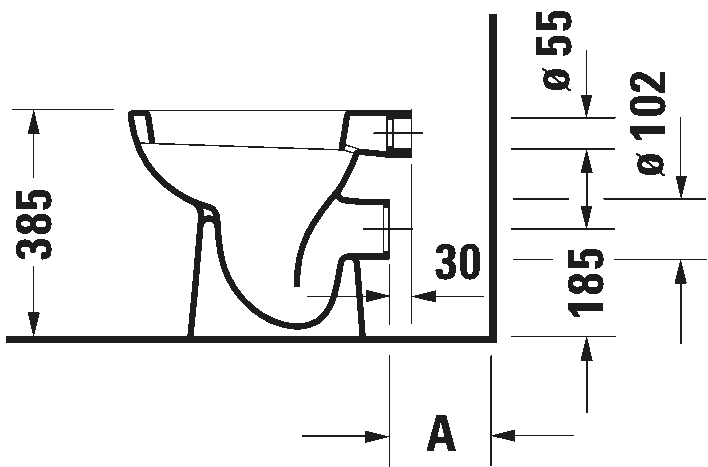 Floorstanding toilet, 210809