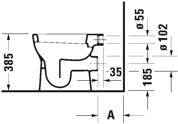 Floorstanding toilet, 210909