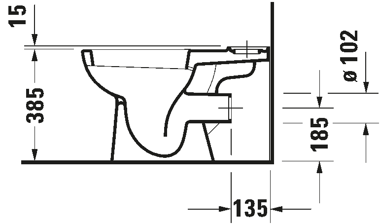 Toilet close-coupled, 211109