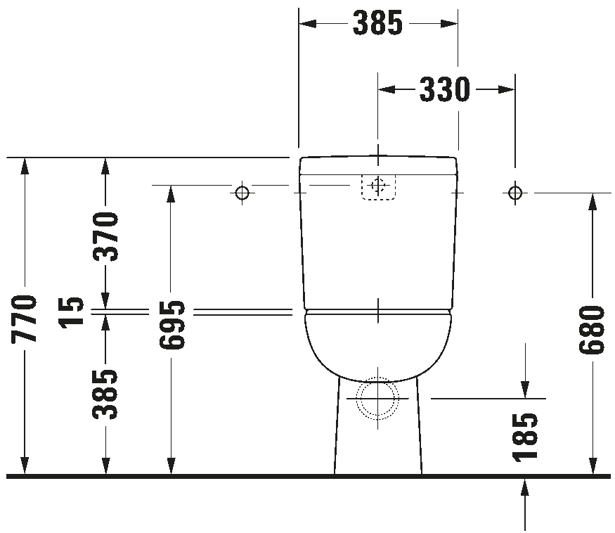 Toilet close-coupled, 211109