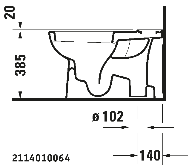 Toilet close-coupled, 211401