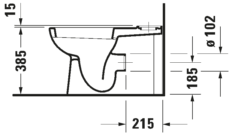 Toilet close-coupled, 211809