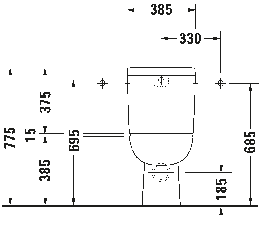 Toilet close-coupled, 211809