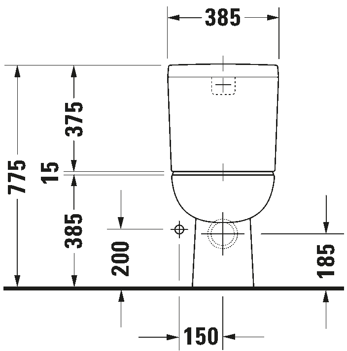 Toilet close-coupled, 211809