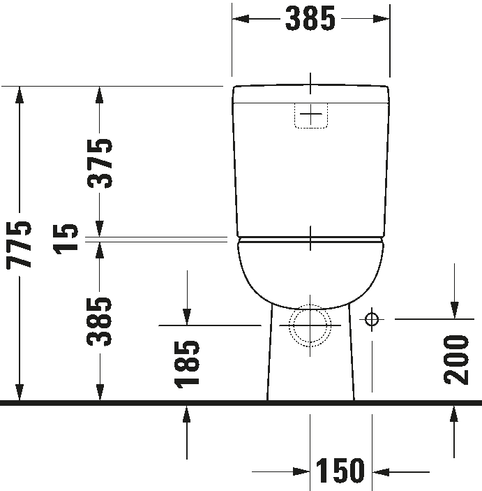 Toilet close-coupled, 211809