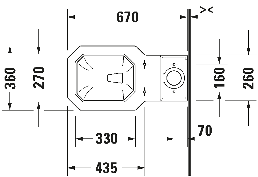 Two-piece toilet, 213001