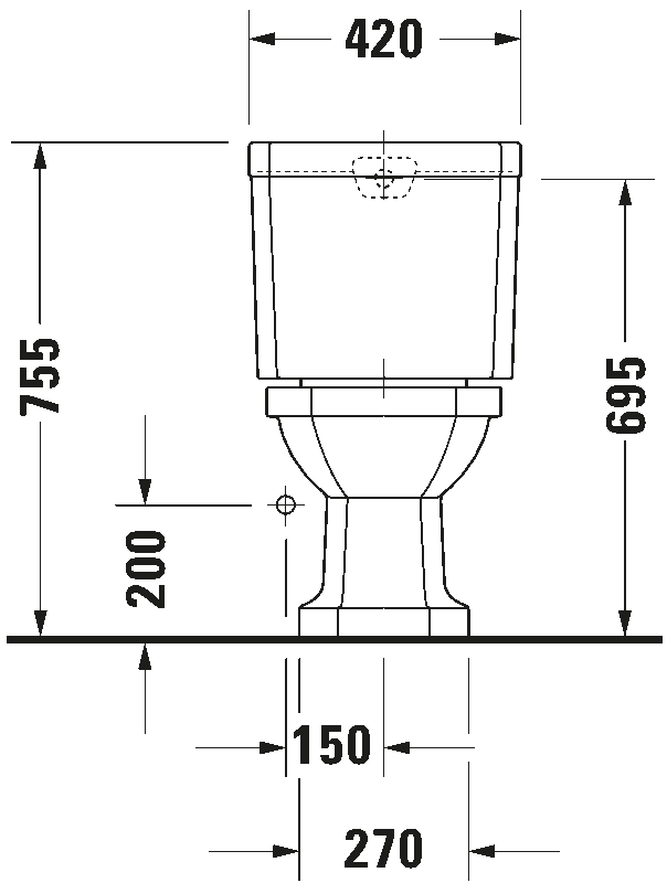 Two-piece toilet, 213001