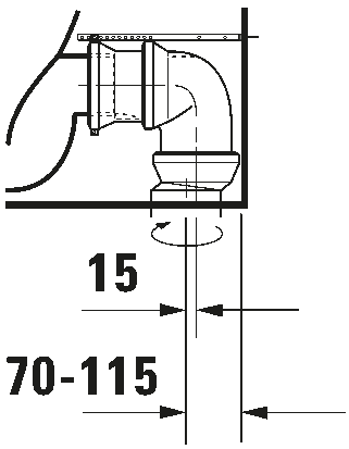 Toilet close-coupled, 213409