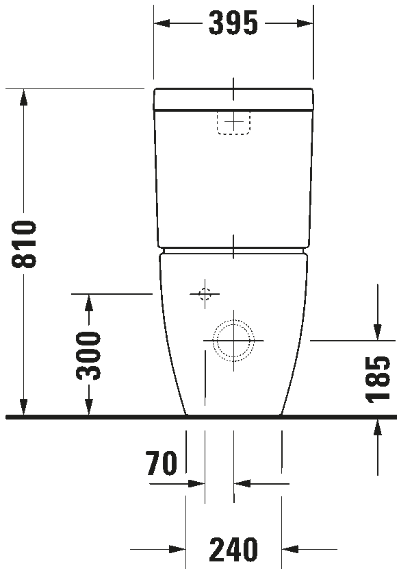 Toilet close-coupled, 213409