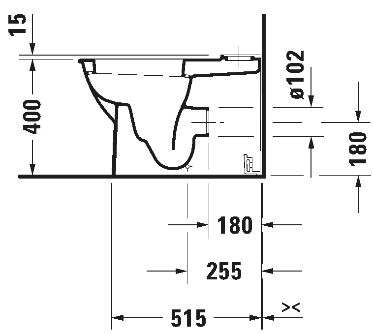 Toilet close-coupled, 213809