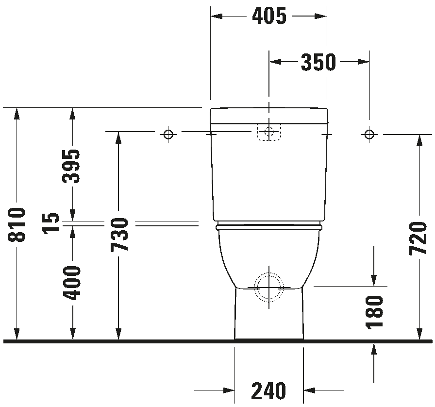 Toilet close-coupled, 213809