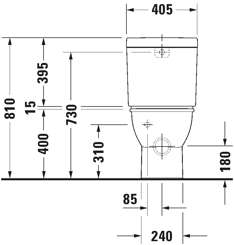 Toilet close-coupled, 213809