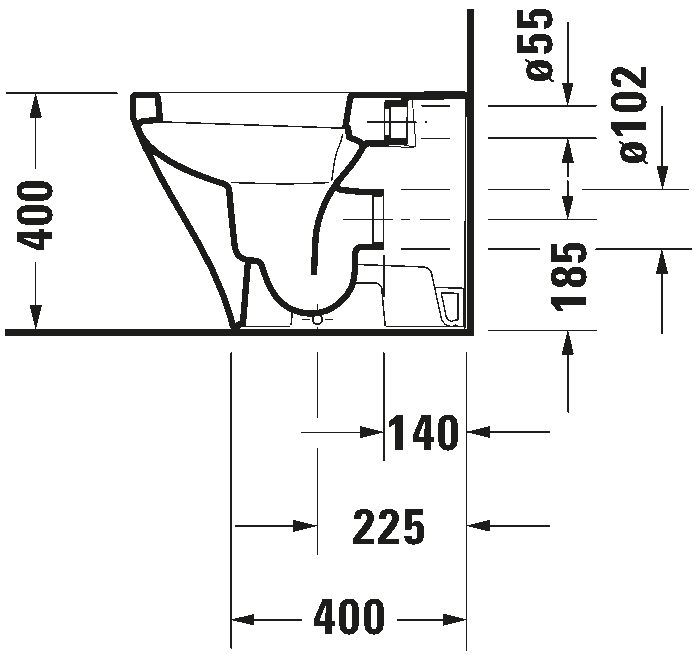 Floorstanding toilet, 215009