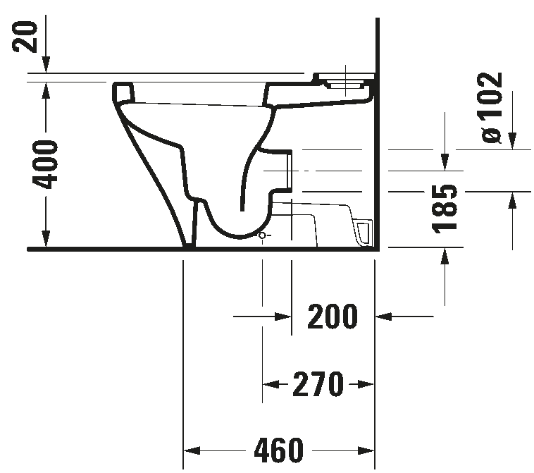 Toilet close-coupled, 215509