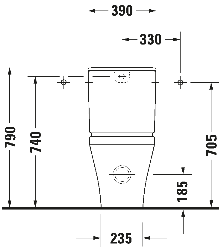 Toilet close-coupled, 215509