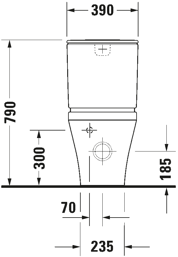 Toilet close-coupled, 215509