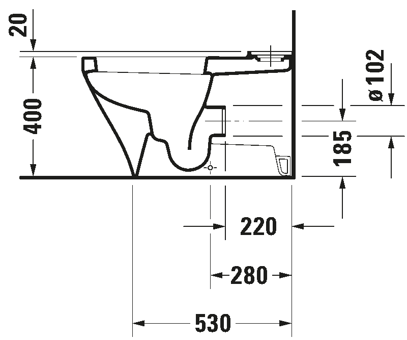 Toilet close-coupled, 215609