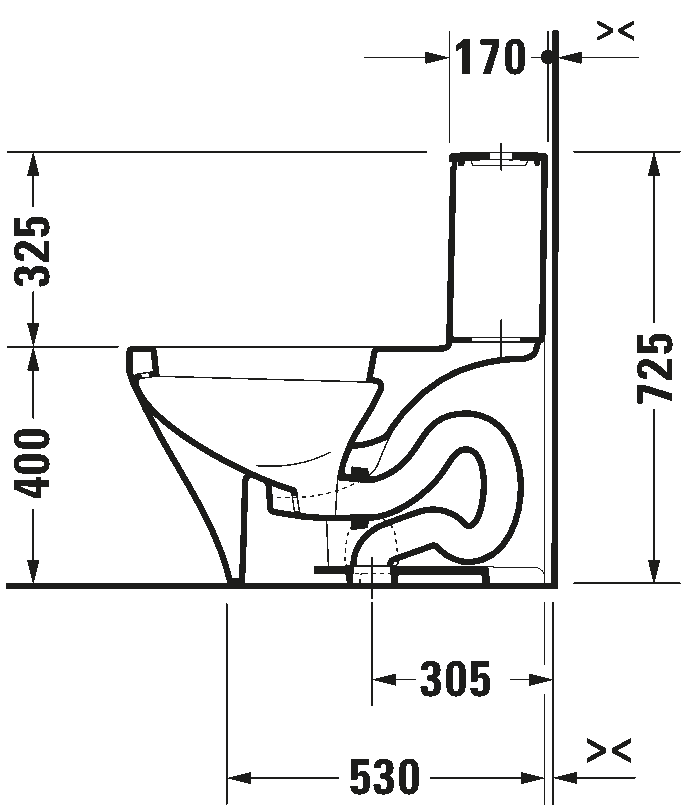 One-piece toilet, 215701