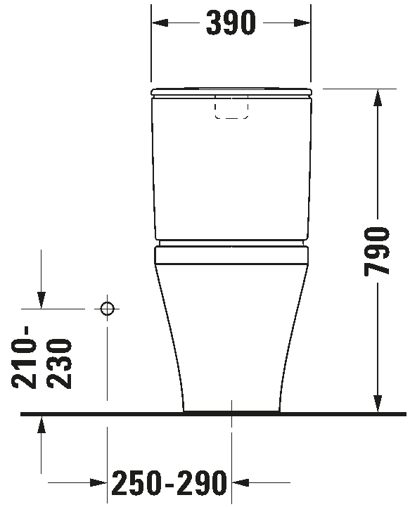 Two-piece toilet, 216001