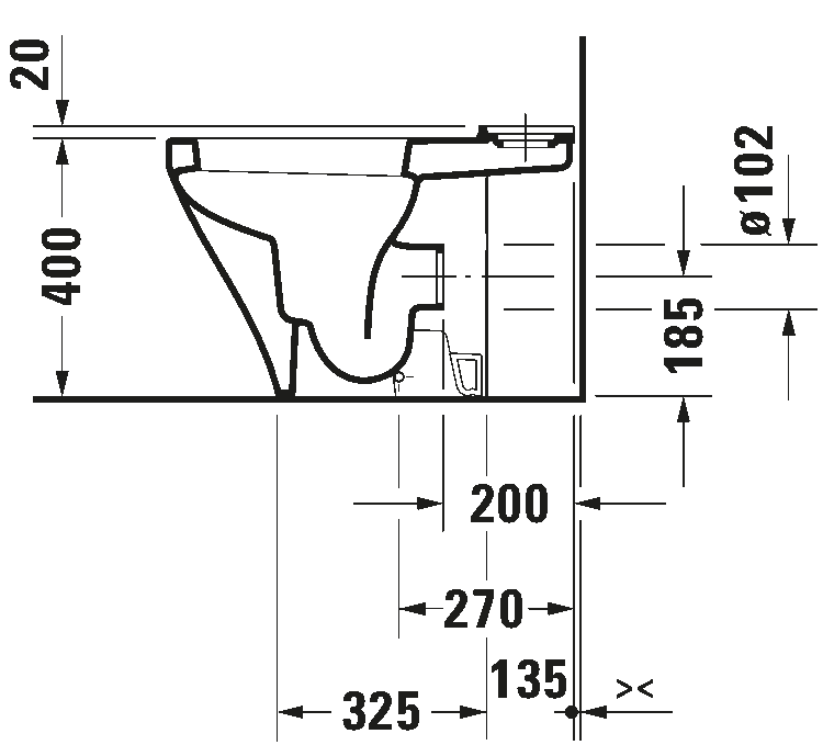 Toilet close-coupled, 216209