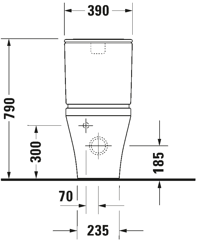 Toilet close-coupled, 216209