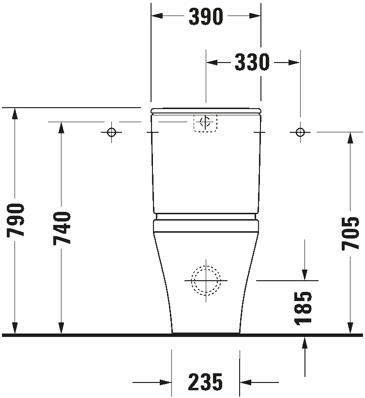 Toilet close-coupled, 216209