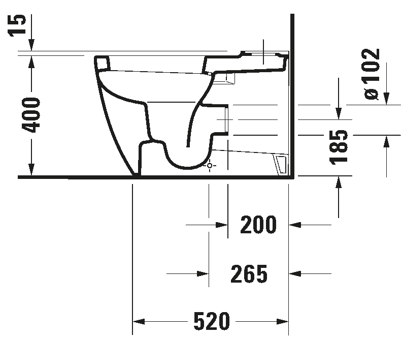 Toilet close-coupled, 217009