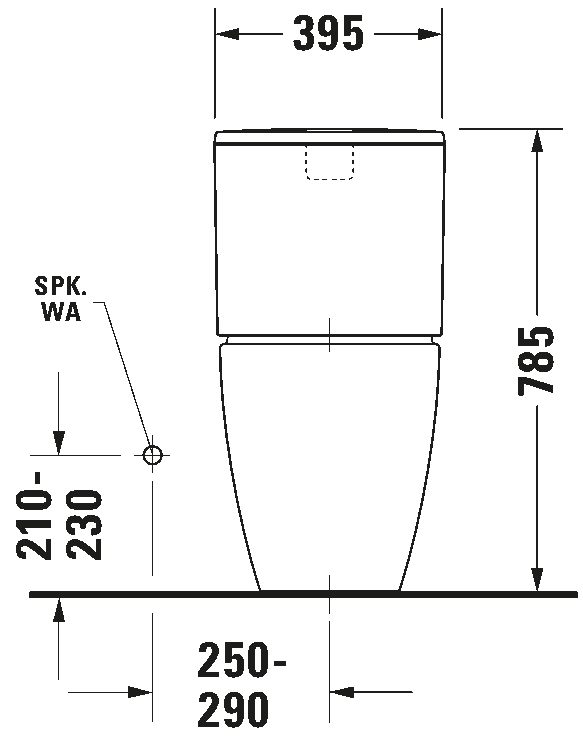 Two-piece toilet, 217101