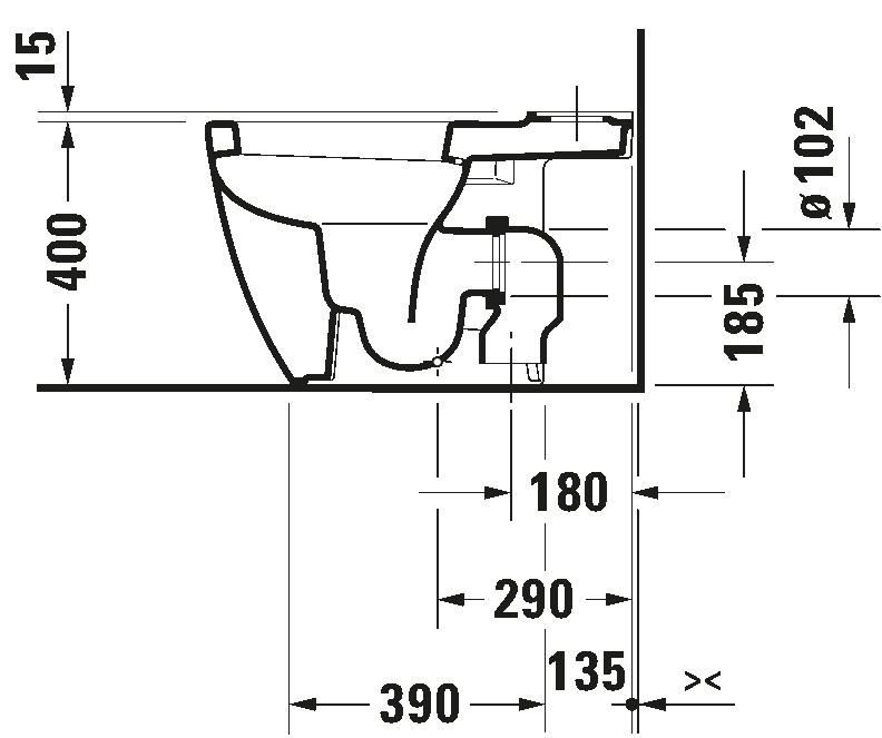 Toilet close-coupled, 217201