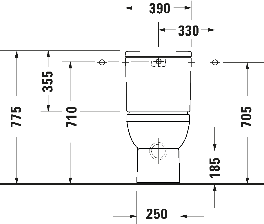 Toilet close-coupled, 218209