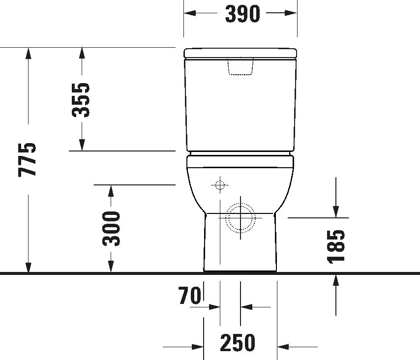 Toilet close-coupled, 218209