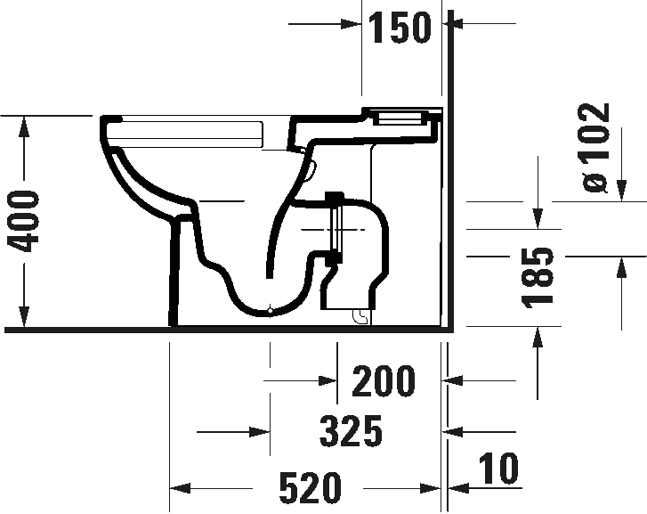 Toilet close-coupled, 218301