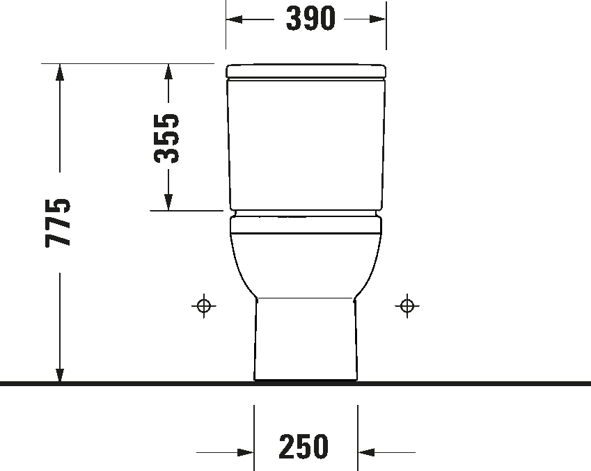 Toilet close-coupled, 218301