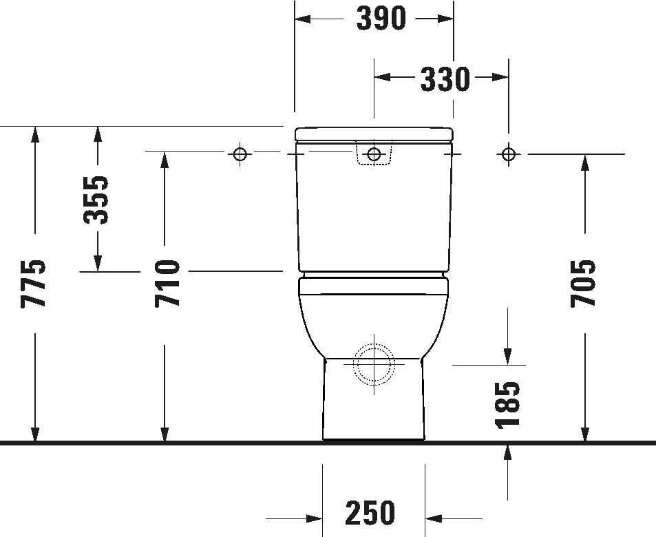 Toilet close-coupled, 218309