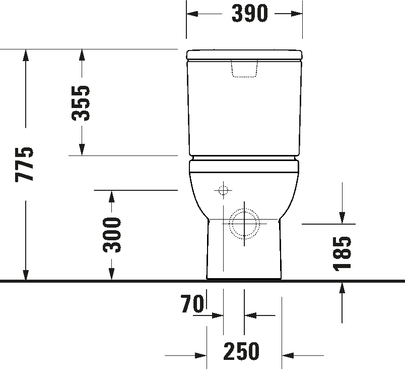 Toilet close-coupled, 218309