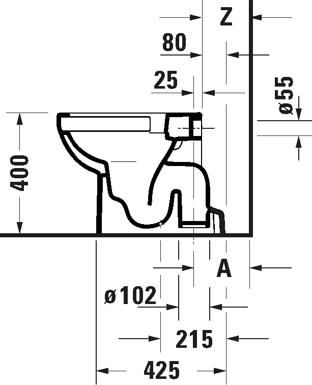 Floorstanding toilet, 218401