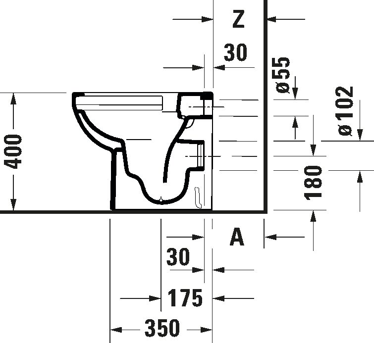 Floorstanding toilet, 218409