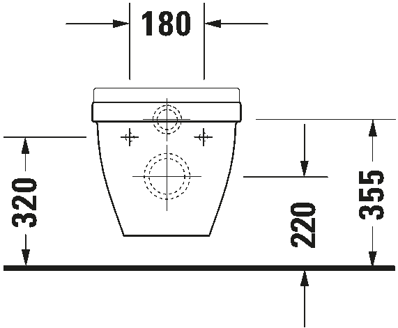 Wall-mounted toilet, 220109