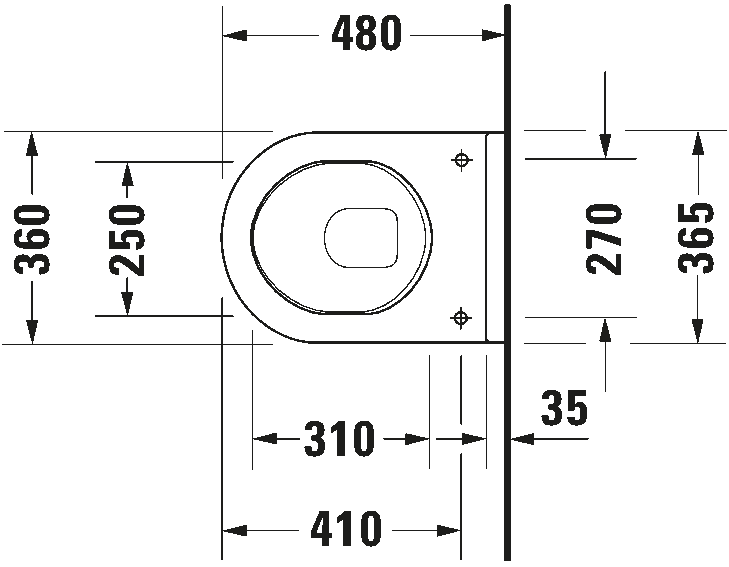 Wall-mounted toilet Compact, 220209