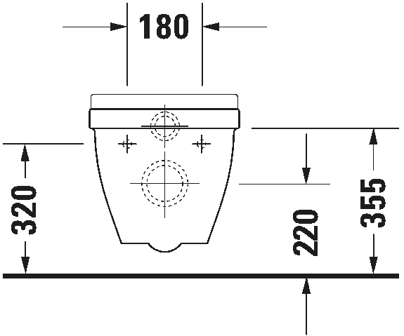 Wall-mounted toilet Compact, 220209