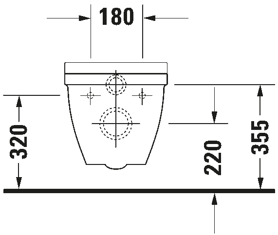 Wall-mounted toilet Vital, 220309