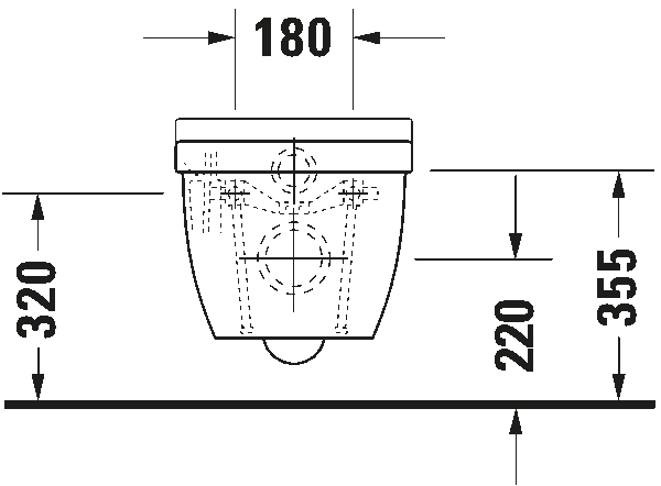 Wall-mounted toilet, 222509